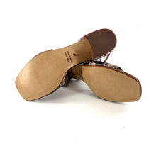 Charger l&#39;image dans la galerie, Sandale Talon Trotteur en Cuir Irisé Bronze Rosée et Lilas
