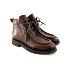 Charger l&#39;image dans la galerie, Derby Semi-Montant &quot;Esprit Paraboot&quot; Semelle Crêpe en Cuir Ultra Souple Marron
