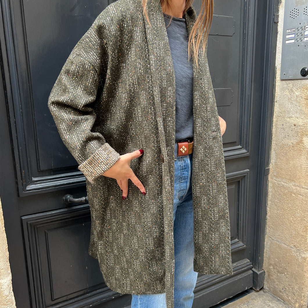 Manteau TOM à Carreaux Kaki