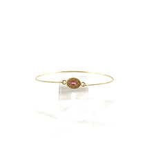 Charger l'image dans la galerie, Jonc AURA en Plaqué Or et Tourmaline Rose

