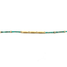Load image into Gallery viewer, Collier Chocker TRIBECA en Plaqué Or et Turquoise Africaine
