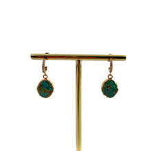 Load image into Gallery viewer, Boucle d'Oreille BABY KARA en Plaqué Or et Chrysocolle
