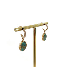 Load image into Gallery viewer, Boucle d'Oreille BABY KARA en Plaqué Or et Chrysocolle

