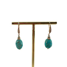 Load image into Gallery viewer, Boucle d'Oreille ELIXIR en Plaqué Or et Turquoise
