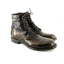 Load image into Gallery viewer, Chaussure Lacets Montante en Cuir Loden Veiné
