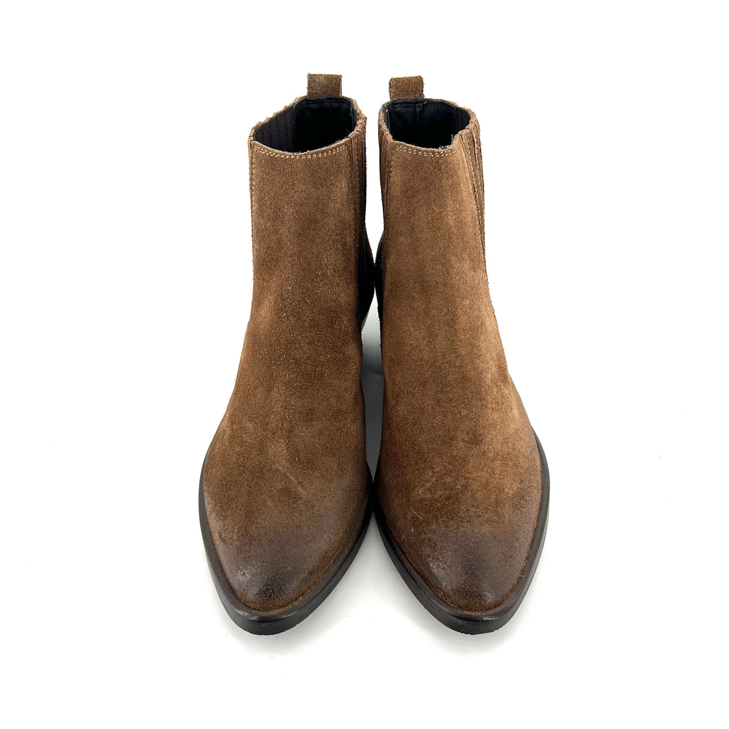 Boots Tiag Élastiquée en Daim Sigaro