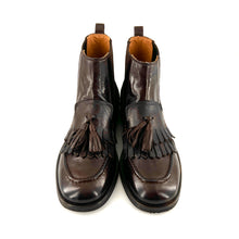 Load image into Gallery viewer, Boots Élastiqué Façon Mocassin en Cuir Marron
