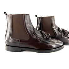 Load image into Gallery viewer, Boots Élastiqué Façon Mocassin en Cuir Marron
