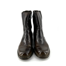 Load image into Gallery viewer, Boots Tige Haute Zippé Intérieur en Cuir Loden Dégradé
