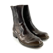 Load image into Gallery viewer, Boots Tige Haute Zippé Intérieur en Cuir Loden Dégradé
