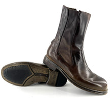 Load image into Gallery viewer, Boots Tige Haute Zippé Intérieur en Cuir Loden Dégradé
