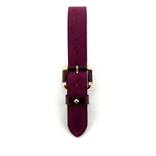 Charger l&#39;image dans la galerie, Ceinture LA COULOMB en Velours Cardinal et Cuir Bordeaux
