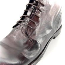 Charger l&#39;image dans la galerie, Chaussure Lacets Montante Zippé Intérieur en Cuir Veiné Ébano
