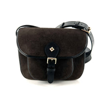 Load image into Gallery viewer, Sac LE NEW FLAV en Velours Ebony et Cuir Noir
