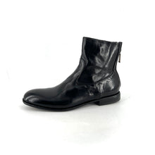 Charger l&#39;image dans la galerie, Boots Zippé Arrière en Cuir Noir
