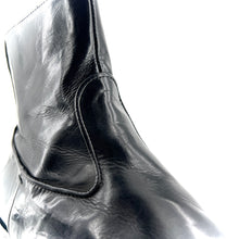 Charger l&#39;image dans la galerie, Boots Zippé Arrière en Cuir Noir
