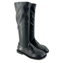 Load image into Gallery viewer, Botte Mocassin en Cuir Noir
