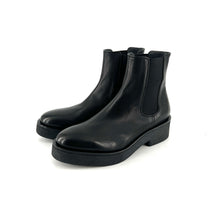 Charger l&#39;image dans la galerie, Chelsea Boots Semelle Épaisse en Crêpe en Cuir Ultra-Souple Noir
