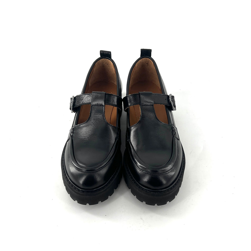 Babies Mocassin ANDRÉA Semelle Crantée en Cuir Noir