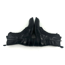 Load image into Gallery viewer, Chaussure Lacets Montante Zippé Intérieur en Cuir et Cuir stretch Noir
