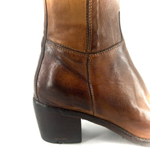 Charger l&#39;image dans la galerie, Botte Talon Trotteur en Cuir et Cuir Stretch Sughero
