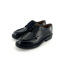 Load image into Gallery viewer, Derby Fine Semelle Crantée en Cuir Noir
