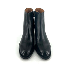 Charger l&#39;image dans la galerie, Boots Talon Trotteur Zippé Intérieur en Cuir Noir
