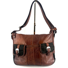 Charger l'image dans la galerie, Sac ROBIN en Cuir et Toile Caramel
