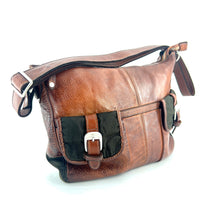Charger l'image dans la galerie, Sac ROBIN en Cuir et Toile Caramel
