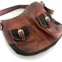 Charger l'image dans la galerie, Sac ROBIN en Cuir et Toile Caramel
