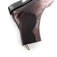 Load image into Gallery viewer, Chelsea Boots Bout Fleuri en Cuir et Cuir Polido Tabac
