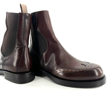 Load image into Gallery viewer, Chelsea Boots Bout Fleuri en Cuir et Cuir Polido Tabac
