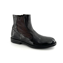 Load image into Gallery viewer, Boots Zippé Intérieur en Cuir Cognac Veiné
