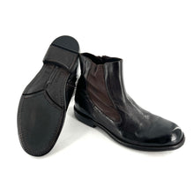 Load image into Gallery viewer, Boots Zippé Intérieur en Cuir Cognac Veiné
