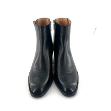 Load image into Gallery viewer, Boots Tiag Double Zip Petit Talon en Cuir Noir
