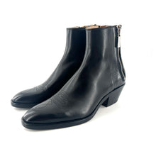 Load image into Gallery viewer, Boots Tiag Double Zip Petit Talon en Cuir Noir

