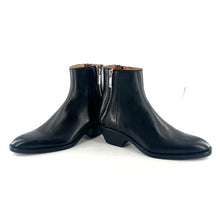 Load image into Gallery viewer, Boots Tiag Double Zip Petit Talon en Cuir Noir
