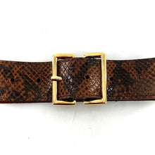 Load image into Gallery viewer, Ceinture LA BAYARD en Cuir Imprimé Serpent
