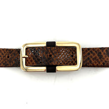 Load image into Gallery viewer, Ceinture LA MILLAU en Cuir Imprimé Serpent

