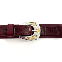 Charger l'image dans la galerie, Ceinture LA BOSTON en Cuir Bordeaux
