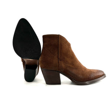 Load image into Gallery viewer, Boots Tiag Talon Trotteur Double Zip en Daim Marron
