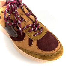 Charger l'image dans la galerie, Baskets Bi-Matière Bordeaux Camel

