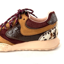 Charger l'image dans la galerie, Baskets Bi-Matière Bordeaux Camel

