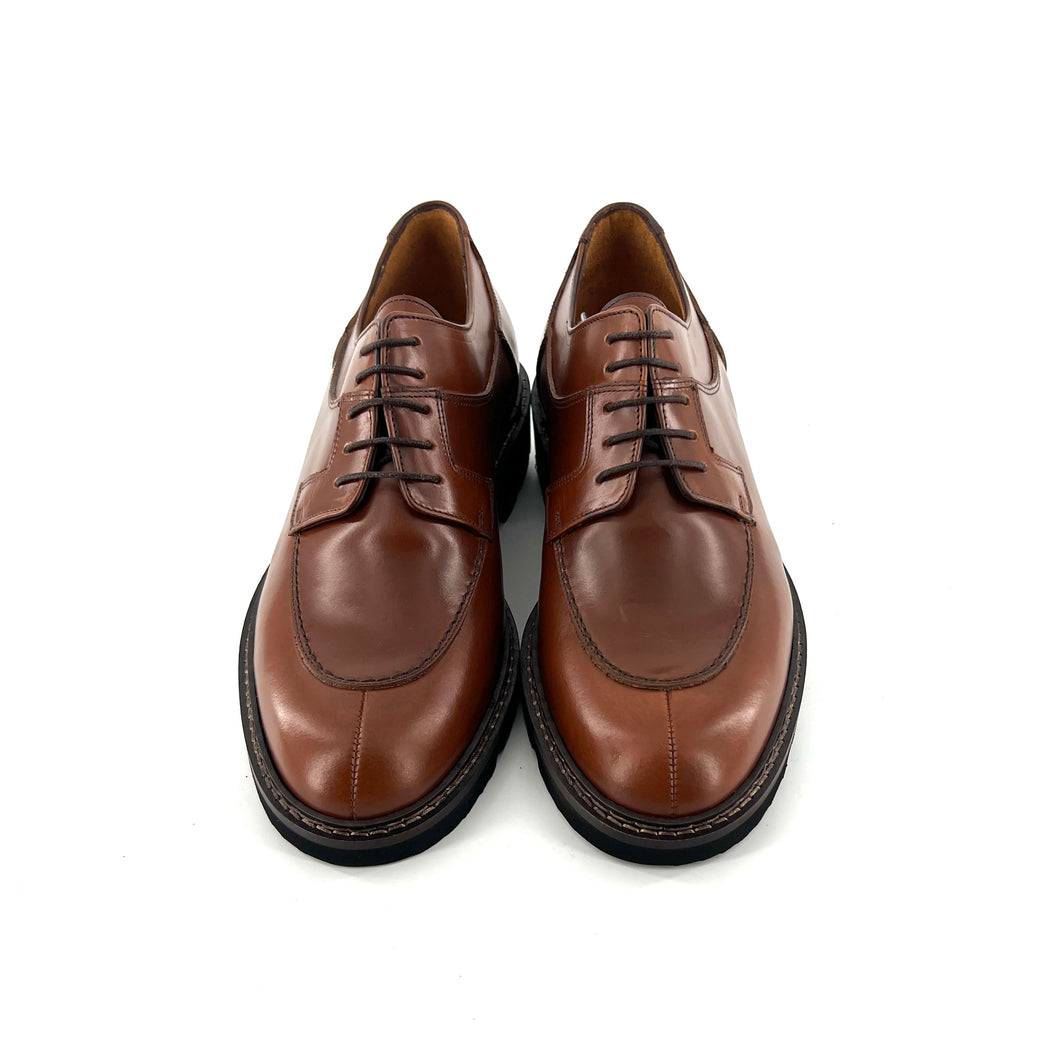 Derby Semelle Épaisse en Cuir Camel