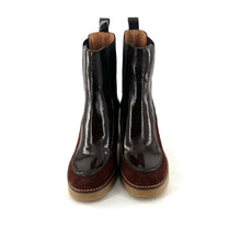 Load image into Gallery viewer, Boots Élastiqué Talon Trotteur Semelle Crêpe Bi-Matière Rouille
