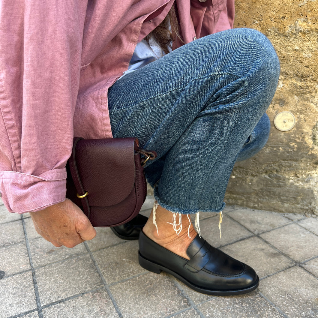 Mocassin en Cuir Noir