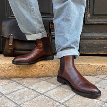 Charger l&#39;image dans la galerie, Chelsea Boots en Cuir Cognac
