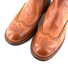Charger l'image dans la galerie, Chelsea Boots Bout Fleuri en Cuir Cognac

