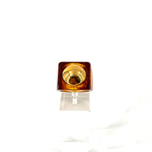 Load image into Gallery viewer, Bague Carrée en Acétate Tortoise et Cabochon Plaqué Or
