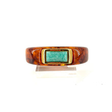 Load image into Gallery viewer, Jonc en Acétate Tortoise Cabochon Amazonite

